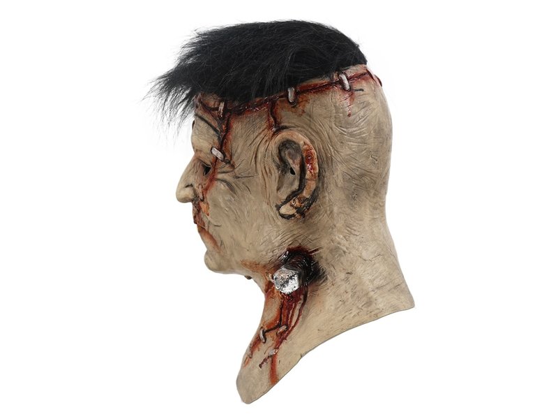 Frankenstein Maske Deluxe (mit schwarzen Haaren)