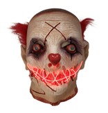 Horror Clown mask (luminous El Wire LED red)