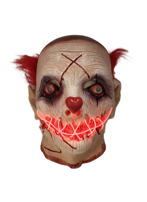 Maschera da Clown Horror (LED luminoso)