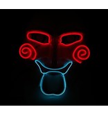 Jigsaw masker (lichtgevend el wire led roodblauw)