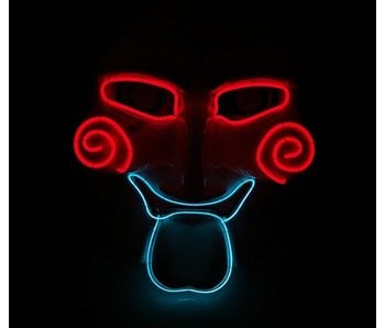 Jigsaw mask (led red blue)