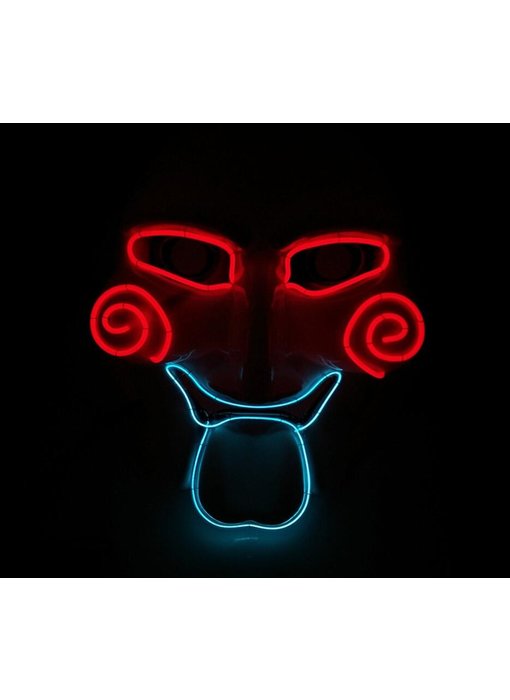 Maschera Jigsaw (led rosso blu)