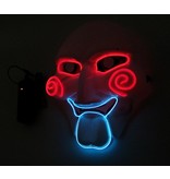 Maschera Jigsaw (filo elettrico luminoso led rosso blu)