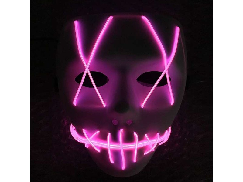 The Purge mask (luminous el wire led purple) 