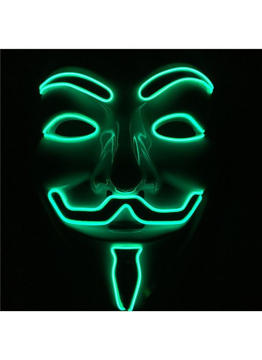 V For Vendetta mask (illuminating green)