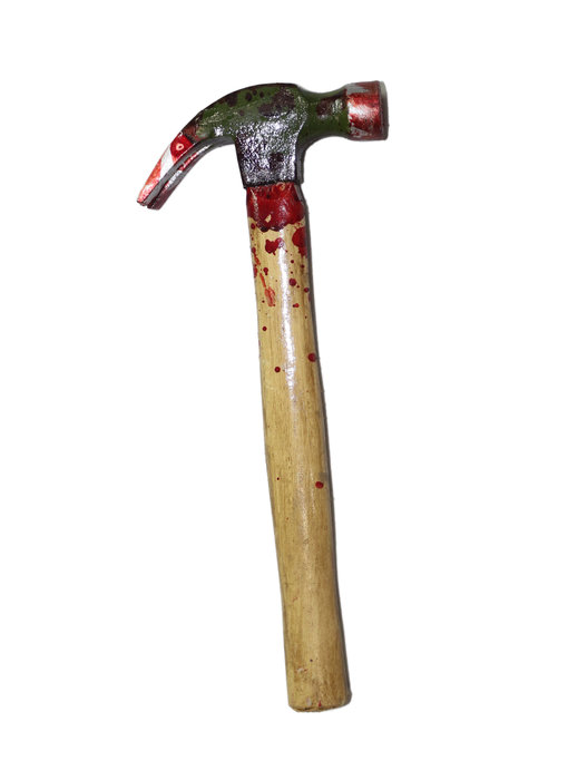 Bloody claw hammer (foam) realistic prop