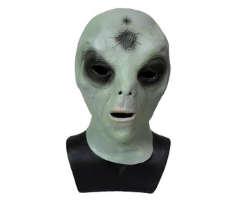 Klassiek Alien masker (groen/grijs)