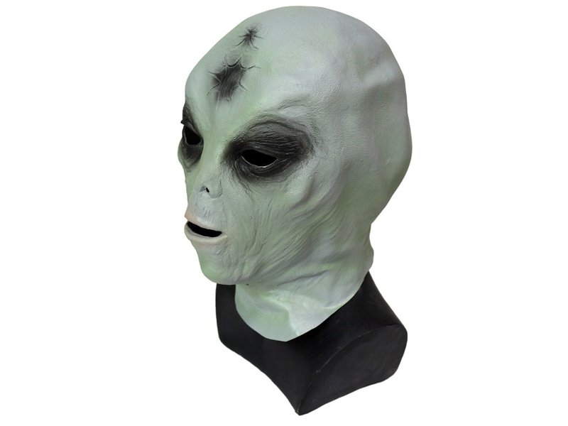 Klassiek Alien masker (groen/grijs)