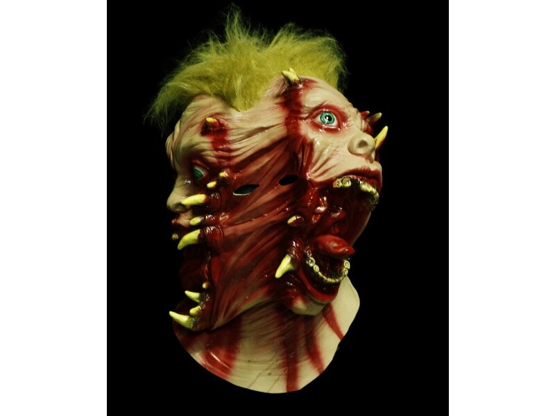 Horrormaske (Gore-Mutante) mit Haaren