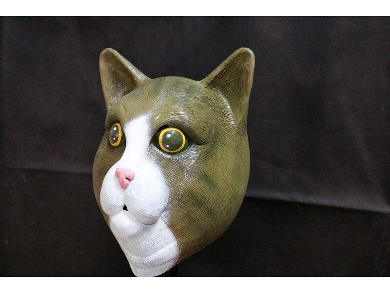 Katzenmaske (braun weiß)