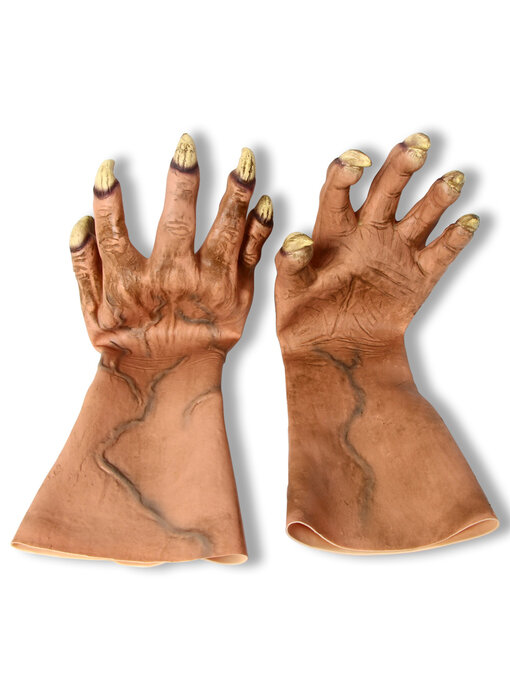 Horror Griezel handschoenen (bruin beige)