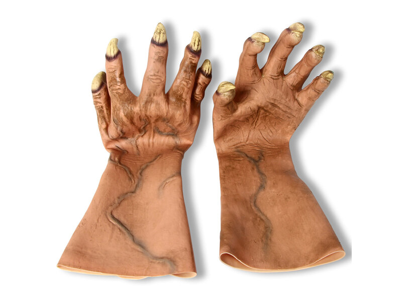 Horror Griezelhandschoen (bruin beige)