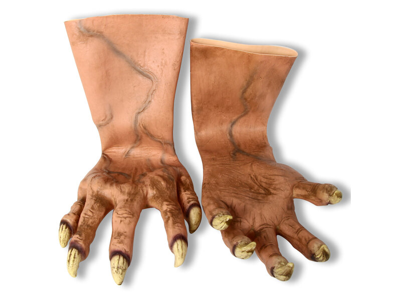 Horror Griezelhandschoen (bruin beige)