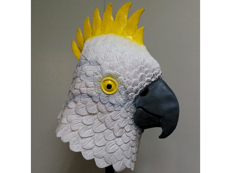 Bird mask (Yellow-crested cockatoo)