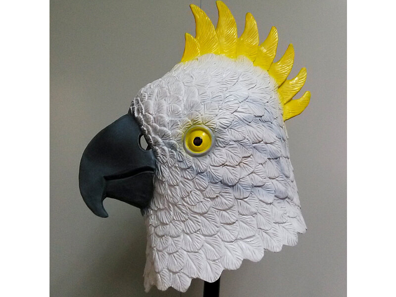 Maschera da uccello (cacatua crestato giallo)