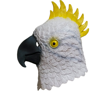 Maschera da uccello (cacatua crestato giallo)