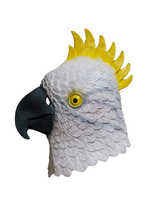 Maschera da uccello (cacatua crestato giallo)