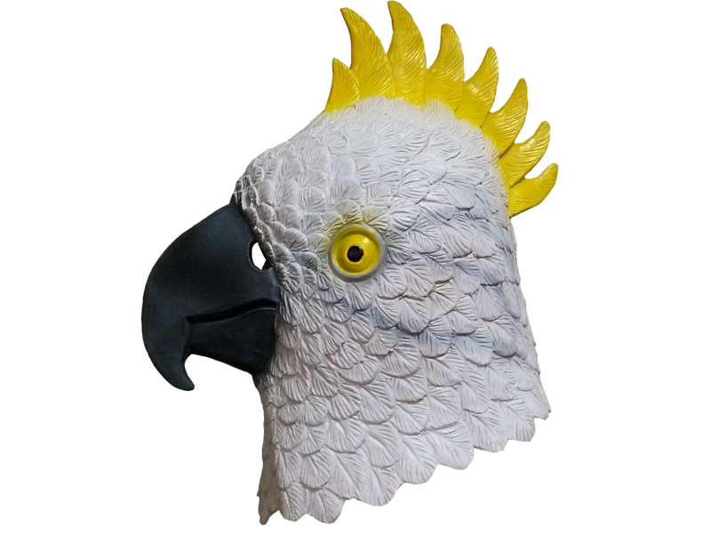 Bird mask (Yellow-crested cockatoo)