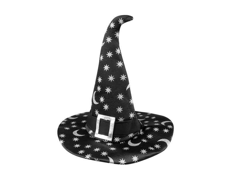 Chapeau de sorcière "Asta" noir (taille: 57>61)