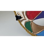 Mascherina veneziana 'Jolly Crown Multicolore Arte'