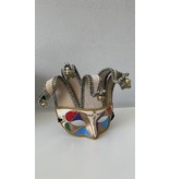 Mascherina veneziana 'Jolly Crown Multicolore Arte'