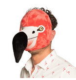 Pluche masker Flamingo (roze)