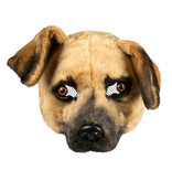 Maschera di peluche Cane (marrone)