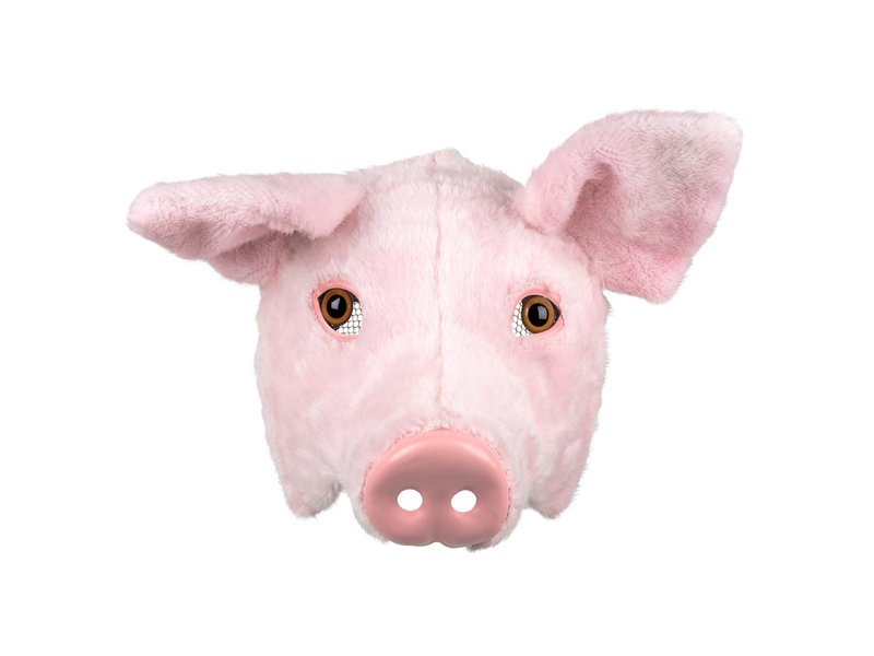 Peluche masque cochon (rose)