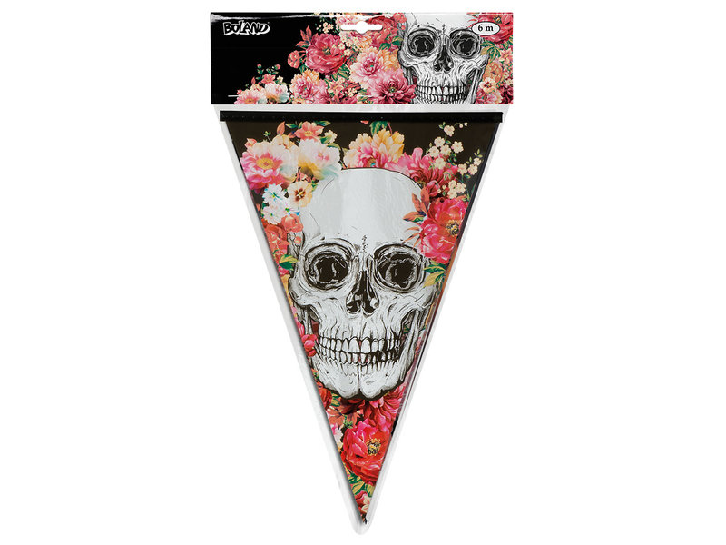 Bandierine decorative Dia de los Muertos  (30 x 20 cm) (6 m) 15 bandierine