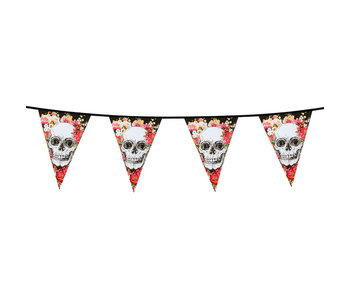 Bandierine decorative Dia de los Muertos (30 x 20 cm) (6 m) 15 bandierine