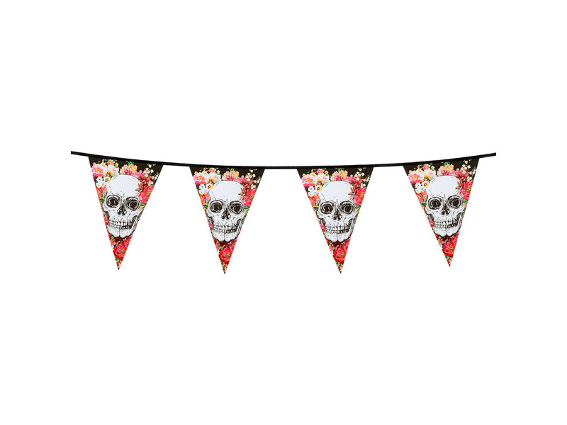 Bandierine decorative Dia de los Muertos  (30 x 20 cm) (6 m) 15 bandierine