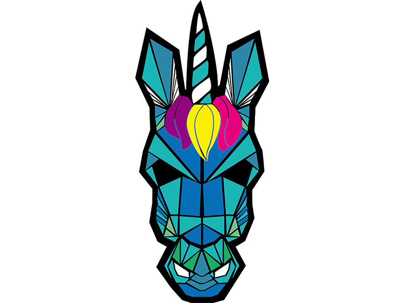 Maschera LED 'Unicorno' (luminosa / si illumina al buio)