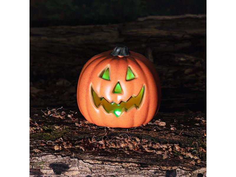 Decorazione di Halloween Zucca lampeggiante (16cm)