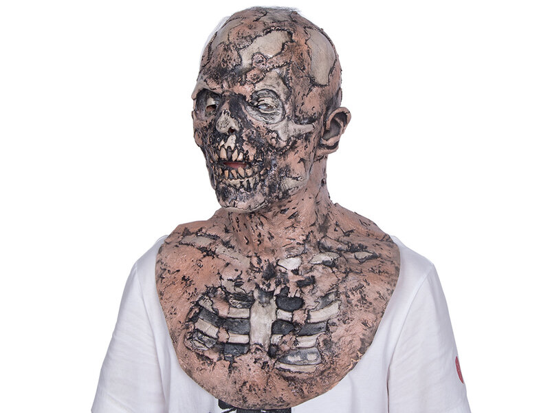 Masque de zombie avec pièce de poitrine (Walking Dead)