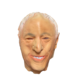 Opa masker / Abraham masker (oude man) wit haar