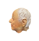 Opa masker / Abraham masker (oude man) wit haar
