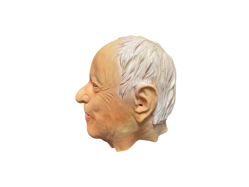 Großvater-Maske / Alte-Herren-Maske (weiße Haare)