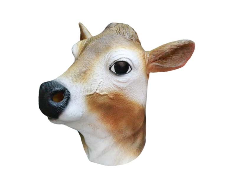 Masque de vache (blanc/marron)