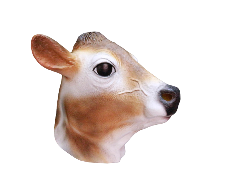 Cow mask (white/brown)