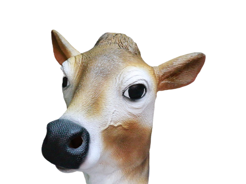 Cow mask (white/brown)