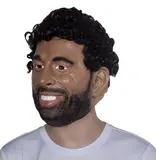 Mohamed Salah mask (Arabian man mask with beard)