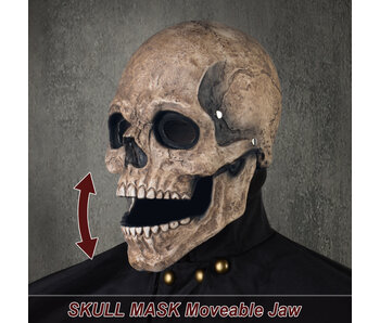 Skull mask with moving jaw