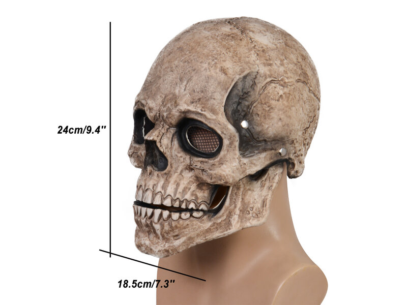 Skull mask with moving jaw (small size)