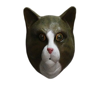 Maschera gatto (marrone bianco)