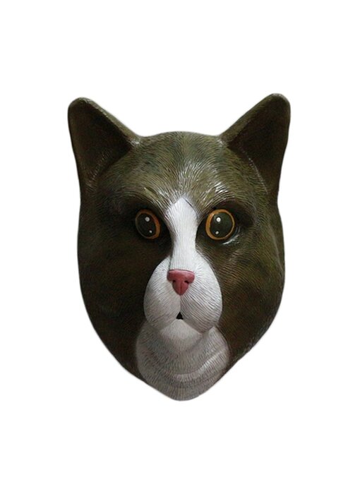 Maschera gatto (marrone bianco)