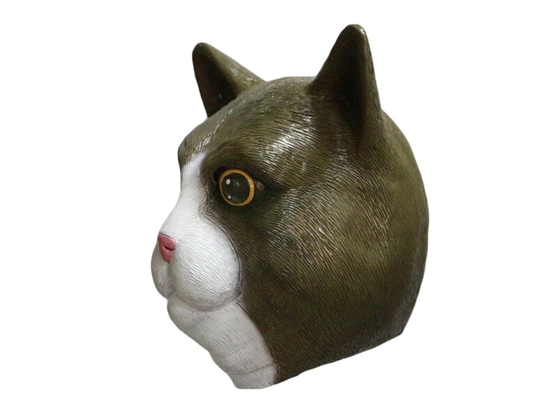 Maschera gatto (marrone bianco)