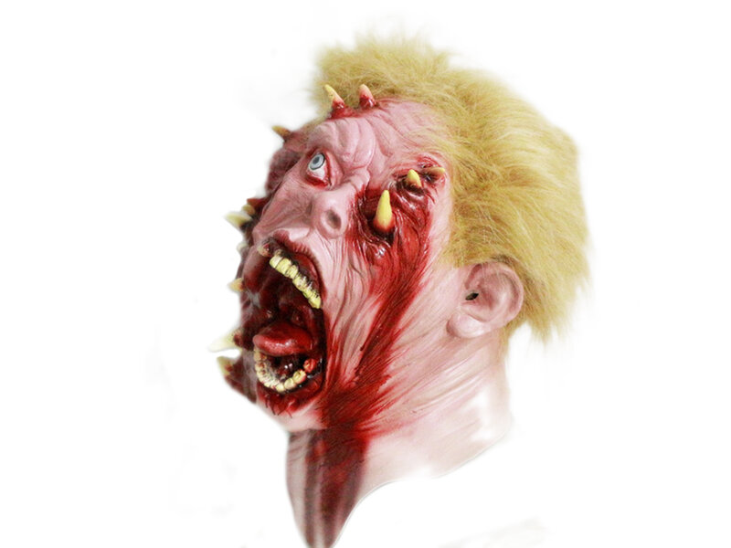 Horrormaske (Gore-Mutante) mit Haaren