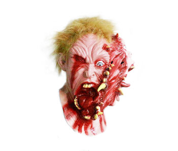 Horrormaske (Gore-Mutante) mit Haaren