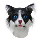 Katzenmaske (schwarz und weiß)