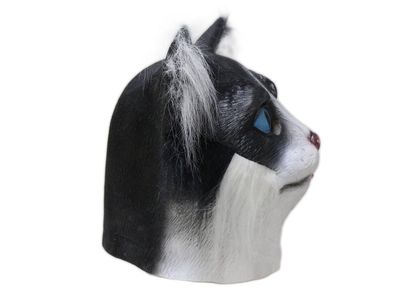 Kattenmasker (zwart-wit)